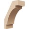 Ekena Millwork 5-inch W x 10-inch D x 14-inch H Merced Rough Cedar Woodgrain TimberThane Knee Brace, Primed BRCUR05X10X14MRCRCPR - alternate 1
